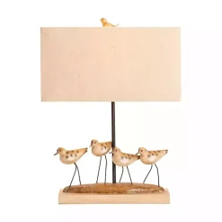 Shore Birds Hand Carved Table Lamp