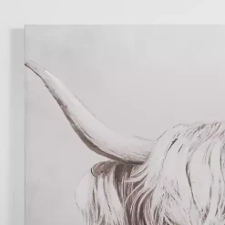 Shy Highland Cow Canvas Art Print
