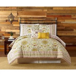 Shyla Yellow Vinework King 5-pc. Comforter Set