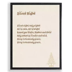 Silent Night Black Framed Wall Plaque