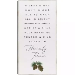 Silent Night Christmas Canvas Wall Plaque