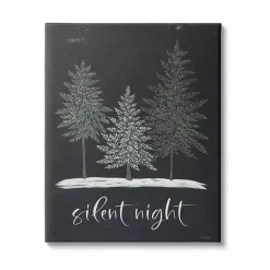 Silent Night Forest Canvas Wall Plaque