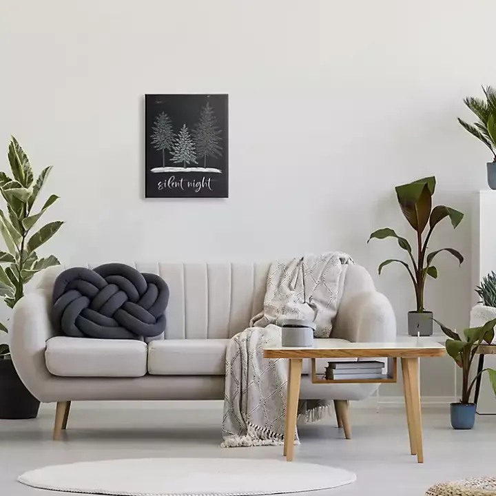 Silent Night Forest Canvas Wall Plaque