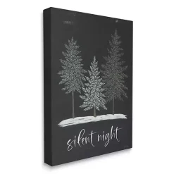 Silent Night Forest Canvas Wall Plaque