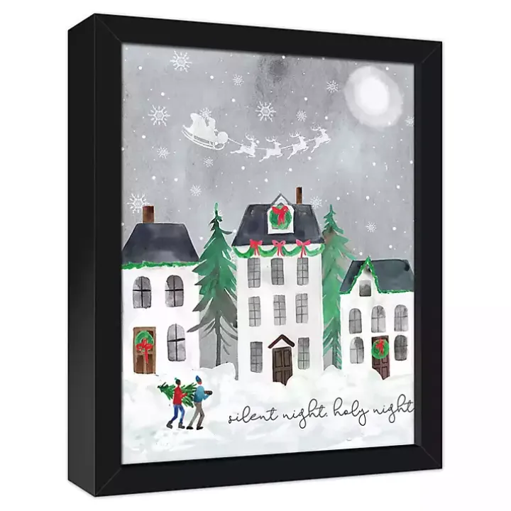 Silent Night Holy Night Canvas Wall Plaque