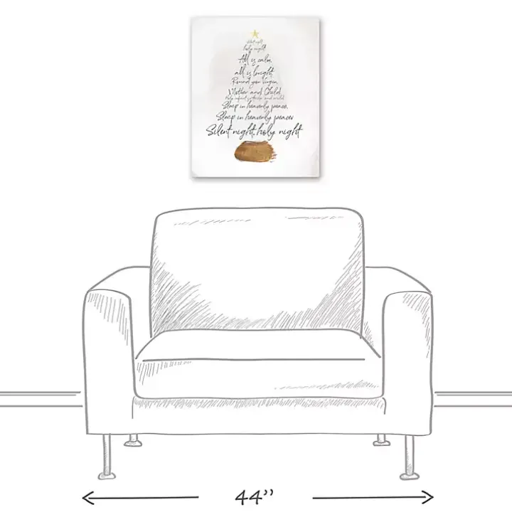 Silent Night Tree Canvas Art Print