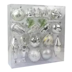 Silver & White Mix 36-pc. Christmas Ornament Set