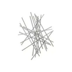 Silver Abstract Metal Bar Wall Plaque