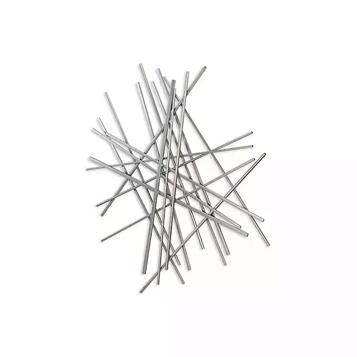 Silver Abstract Metal Bar Wall Plaque