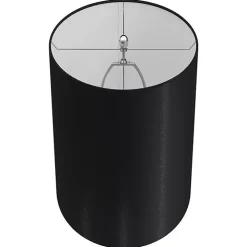 Silver and Black Tapered Table Lamps, Set of 2