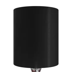 Silver and Black Tapered Table Lamps, Set of 2