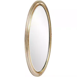 Silver and Gold Carlton Oval Wall Mirror