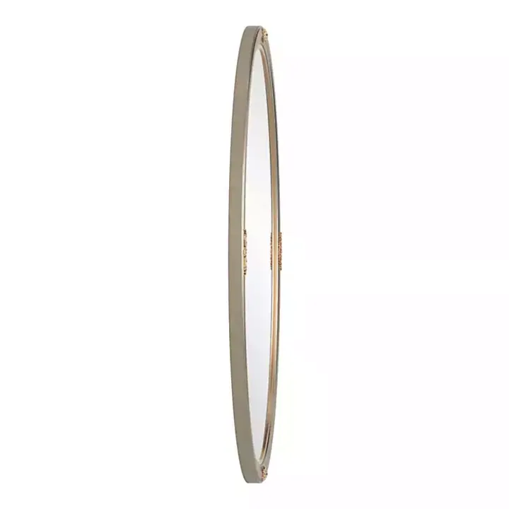 Silver and Gold Carlton Oval Wall Mirror