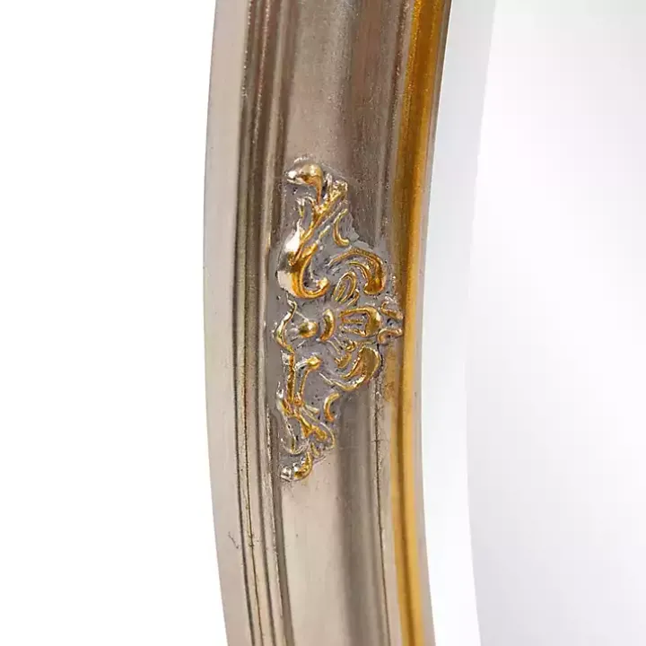 Silver and Gold Carlton Oval Wall Mirror