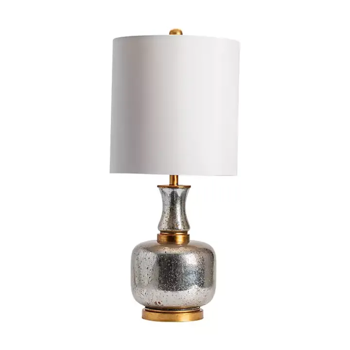 Silver and Gold Mercury Glass Table Lamp