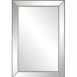 Silver Bevel Rectangle Wall Mirror