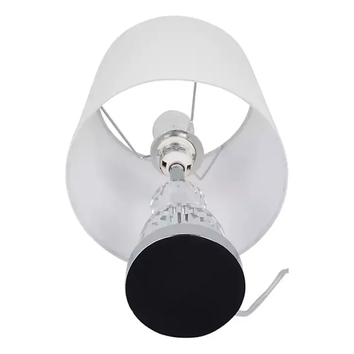 Silver Crystal Orb Table Lamps, Set of 2