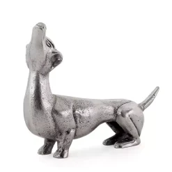 Silver Dachshund Figurine