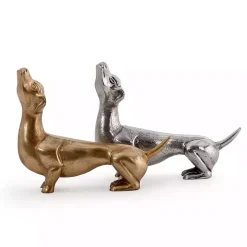 Silver Dachshund Figurine