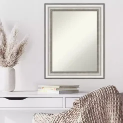 Silver Embossed Frame Wall Mirror