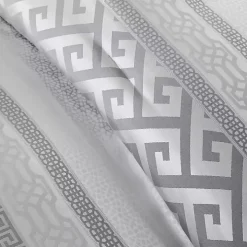 Silver Geometric Stripes 7-pc. Queen Comforter Set