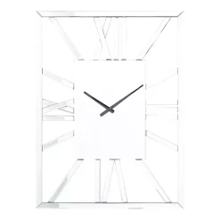 Silver Glass Frame Wall Clock