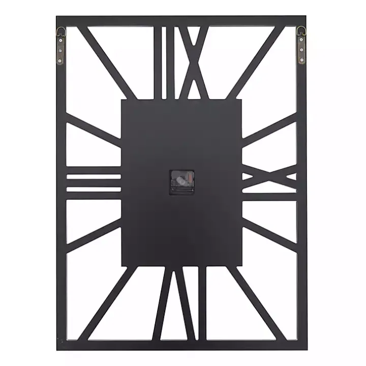 Silver Glass Frame Wall Clock