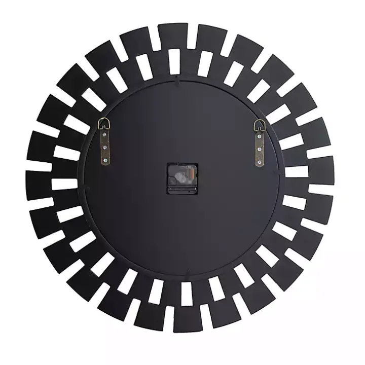 Silver Glass Mirror Abstract Wall Clock