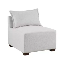 Silver Gray Modular Armless Accent Chair