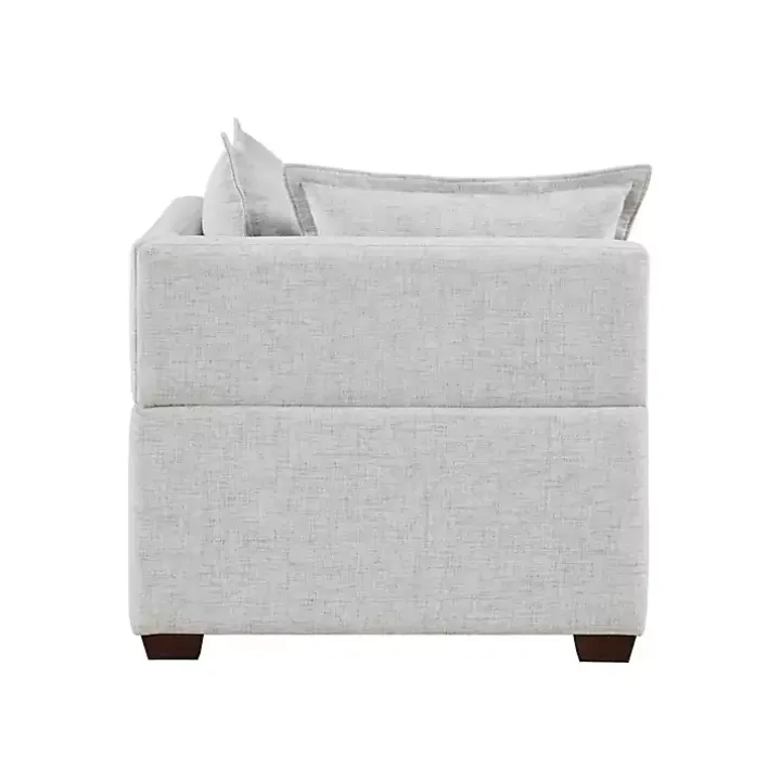 Silver Gray Modular Corner Accent Chair