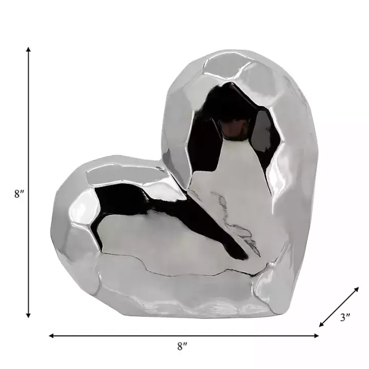 Silver Heart Figurine