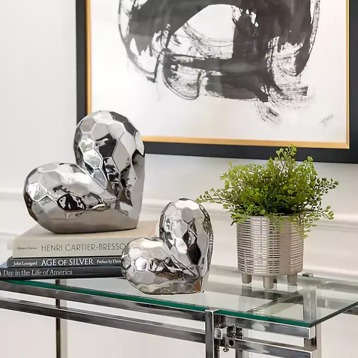 Silver Heart Figurine