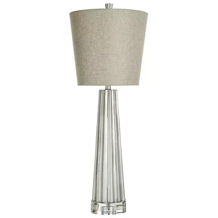Silver Leaf Tapered Buffet Lamp