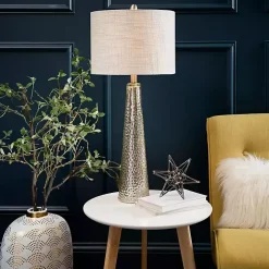 Silver Mercury Glass Cone Table Lamp