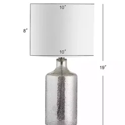 Silver Mercury Glass Cylinder Table Lamp