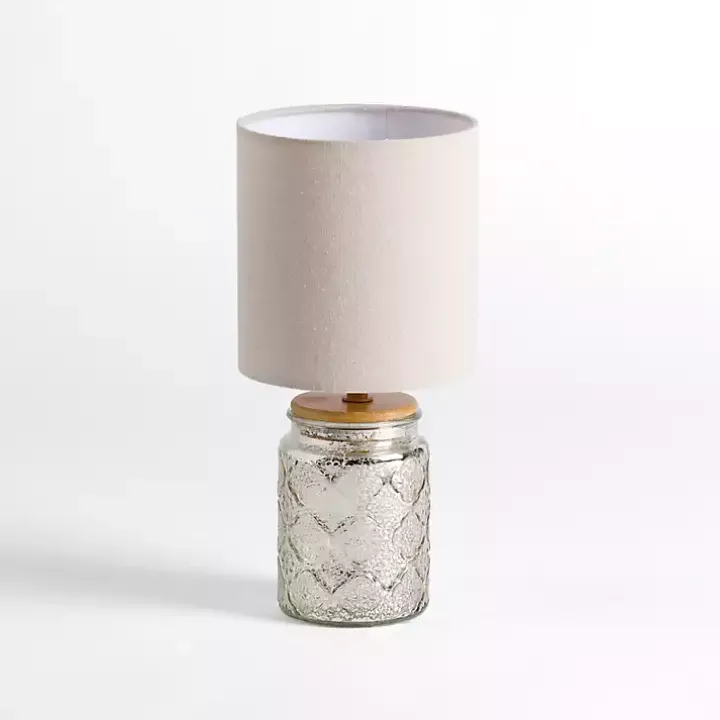 Silver Mercury Glass Mini Table Lamp