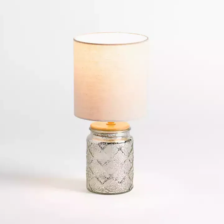 Silver Mercury Glass Mini Table Lamp