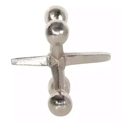 Silver Metal Jack Sculpture