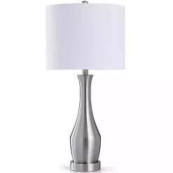 Silver Metal Taper Table Lamp