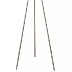 Silver Metal Tripod Floor Lamp