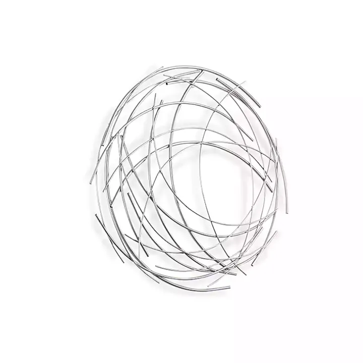 Silver Metal Wire Abstract Wall Plaque