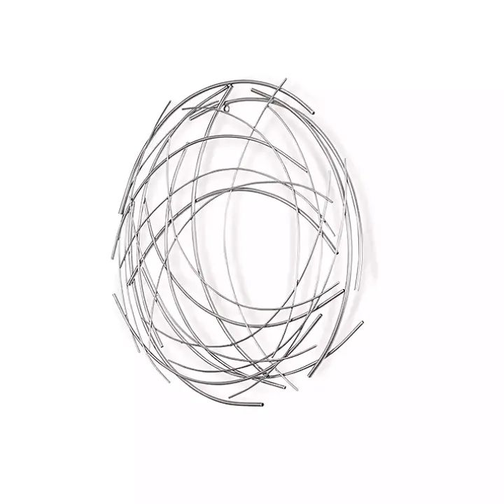 Silver Metal Wire Abstract Wall Plaque