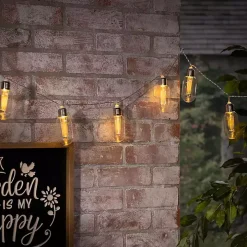 Silver Solar Bullet Outdoor String Lights
