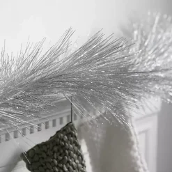 Silver Sparkle Pine Christmas Garland