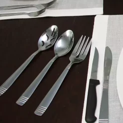 Silver Stainless Steel 55-pc. Flatware Set