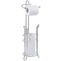 Silver Toilet Paper Storage Stand