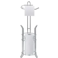 Silver Toilet Paper Storage Stand