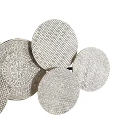 Silvery Rivers Layered Disks Wall Plaque