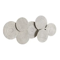 Silvery Rivers Layered Disks Wall Plaque