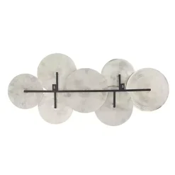 Silvery Rivers Layered Disks Wall Plaque